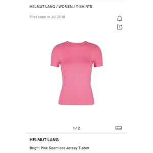 Helmut Lang Bright Pink Seamless Jersey T-shirt Size M/L